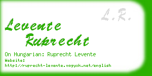 levente ruprecht business card